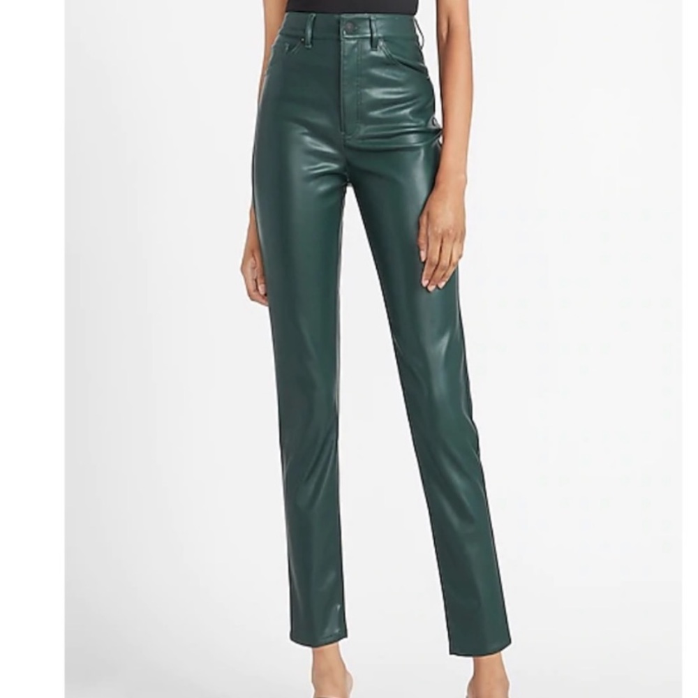 Express Green Leather Pants